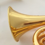 Bb Key Gold-plated Yellow Brass mini Trumpet
