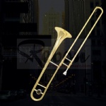Cheap Bb key Slide plated gold Tenor Trombone