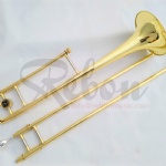 Cheap Bb key Slide plated gold Tenor Trombone